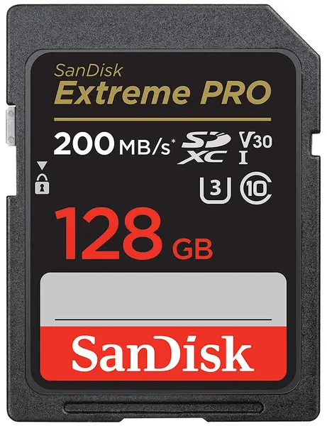 Card de memorie SanDisk - Extreme PRO, 128GB, SDXC, Class10