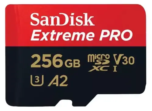 Card de memorie SanDisk Extreme Pro SDSQXCD-256G-GN6MA, microSDXC, 256GB, UHS-I U3, Clasa 10, V30t+ Adaptor SD
