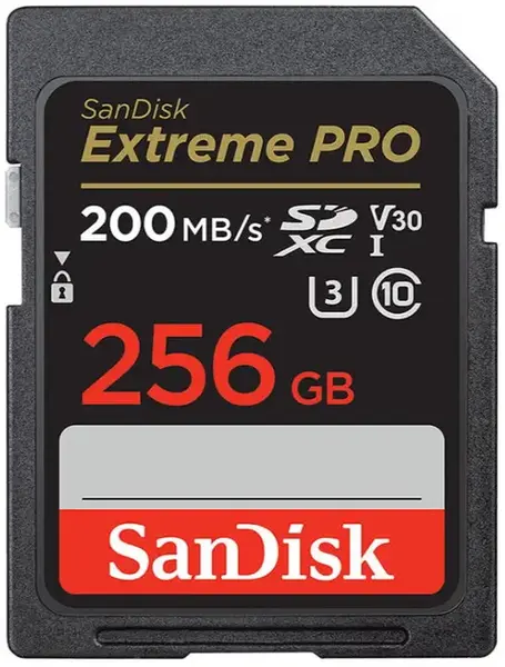 Card de memorie SanDisk Extreme Pro SDXC, 256GB, UHS-I U3, Clasa 10, V30