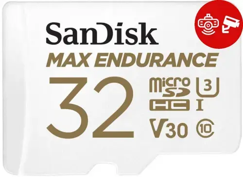 Card de memorie Sandisk MAX Endurance microSDHC, 32GB, Clasa 10, UHS-I U3 + Adaptor SD