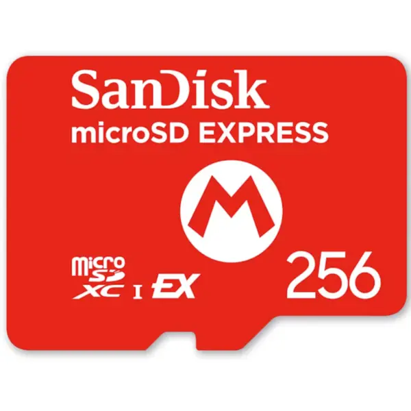 Card de memorie SanDisk pentru Nintendo Switch 2 Mario Logo, 256 GB, Rosu