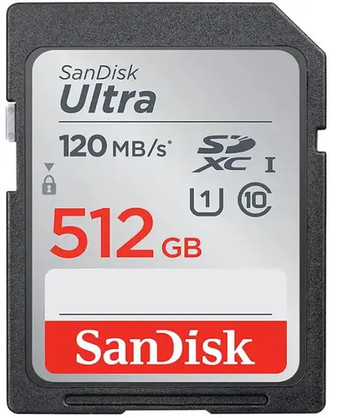 Card de memorie SanDisk Ultra SDSDUNC-512G-GN6IN, SDXC, 512GB, UHS-I U1, Clasa 10