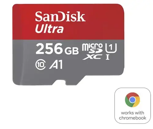 Card de memorie SanDisk Ultra SDSQUAC-256G-GN6FA, MicroSDXC, 256GB, UHS-I U1, Clasa 10, Compatibil Chromebook