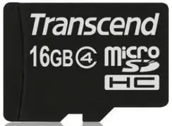 Card de memorie Transcend microSDHC, 16GB, Clasa 4