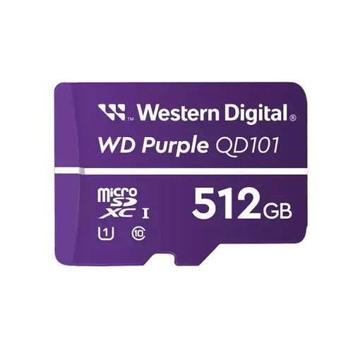 Card de memorie Western Digital WDD512G1P0C Purple Ultra Endurance, 512GB, MicroSDXC, Clasa 10, UHS-I U1