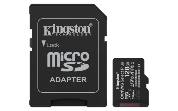 Card memorie microSD Kingston Canvas Select Plus 128GB UHS-I U1 V10 A1 150MB/s SDCS3-128GB