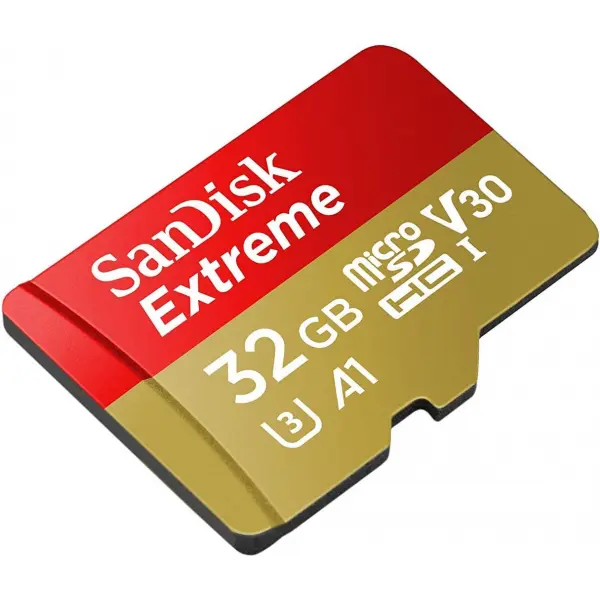 Card Memorie microSDHC SanDisk Extreme, 32Gb, Clasa 10 / UHS-1 U3 SDSQXAF-032G-GN6MN