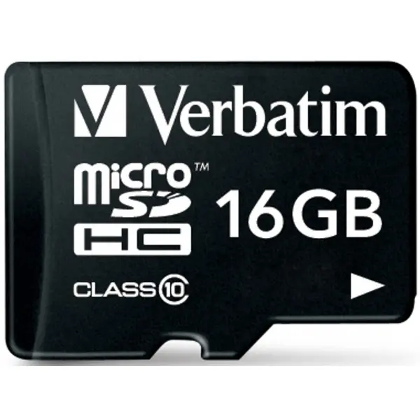 Card Memorie microSDHC Verbatim, 16Gb, Clasa 10 / UHS-1 U1, Cu Adaptor 44082