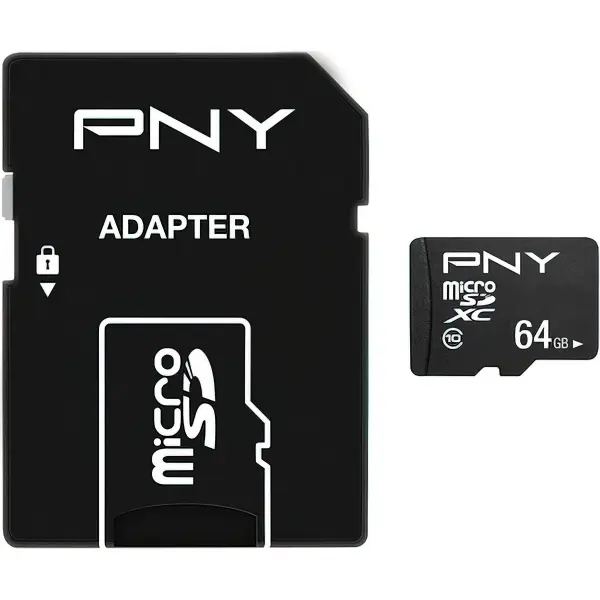 Card Memorie microSDXC PNY Performance Plus, 64Gb, Clasa 10, Cu Adaptor P-SDU64G10PPL-GE