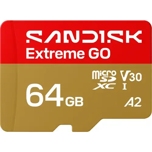 Card Memorie microSDXC SanDisk Extreme GO Android A2, 64Gb, Clasa 10 / UHS-1 U1