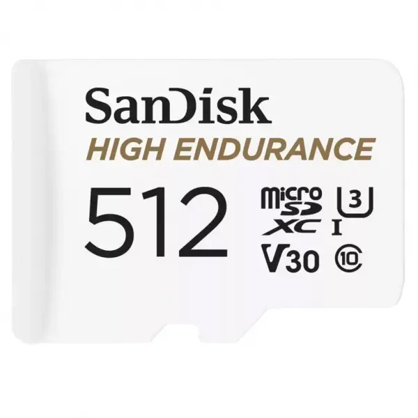 Card Memorie microSDXC SanDisk High Endurance, 512Gb, Clasa 10 / UHS-1 U3, Cu Adaptor, Resigilat SDSQQNR-512G-GN6IA