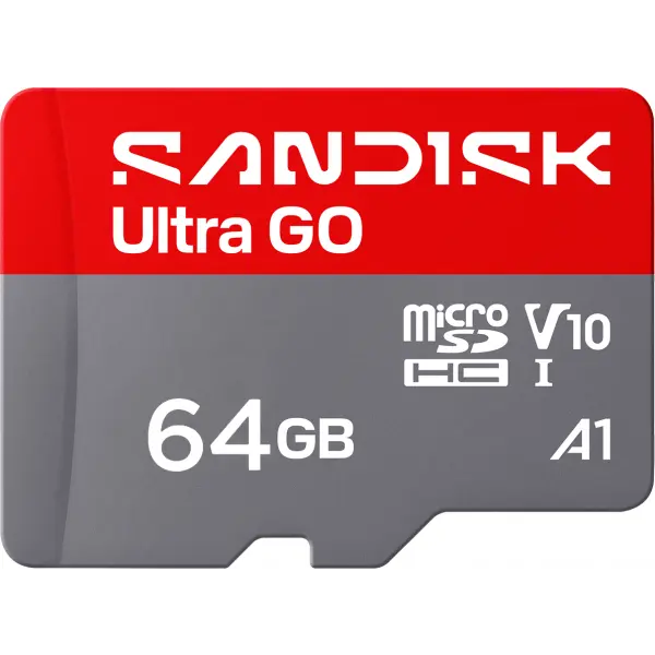Card Memorie microSDXC SanDisk Ultra GO Android A1, 64Gb, Clasa 10 / UHS-1 U1 SDSQUGN-064G-GN6MN