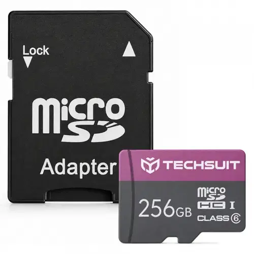 Card Memorie microSDXC Techsuit THCM27, 256Gb, Clasa 6, Cu Adaptor