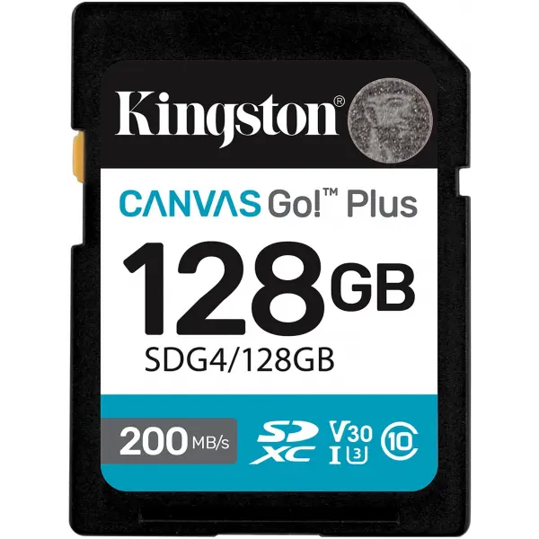 Card Memorie SDXC Kingston Canvas Go Plus, 128Gb, Clasa 10 / UHS-1 U3 SDG4/128GB