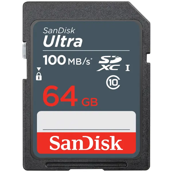 Card Memorie SDXC SanDisk Ultra, 64Gb, Clasa 10 SDSDUNR-064G-GN3IN