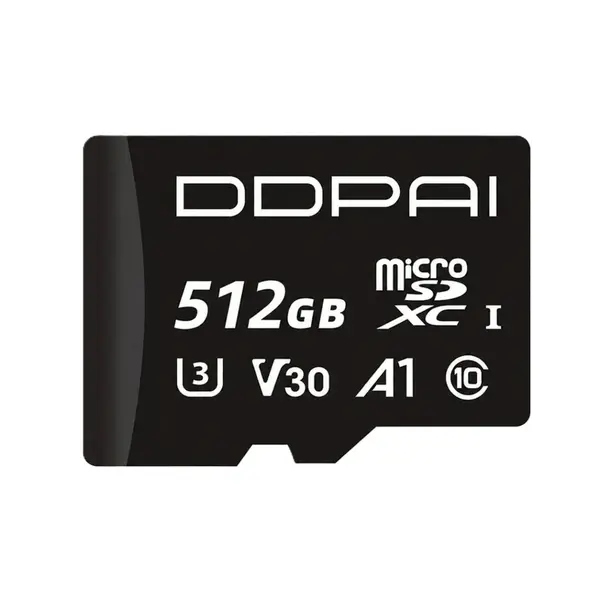 Card Micro SD DDPAI-512GB, Clasa 10, stocare de mare viteza, 512GB