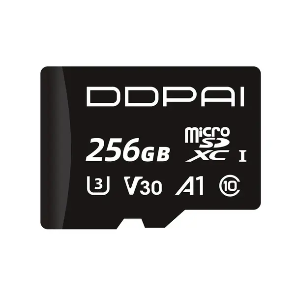 Card Micro SD pentru Camera Auto DDPAI, Clasa 10, 256GB, Viteza ridicata, DDPAI-256GB