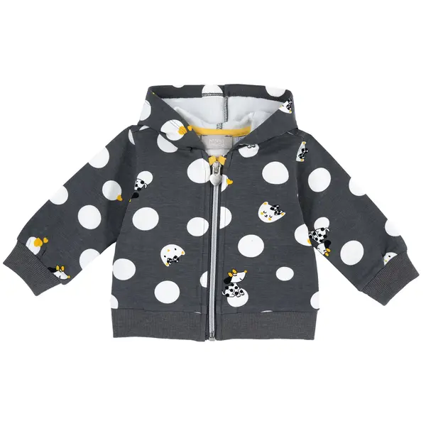 Cardigan copii Chicco cu fermoar, gri inchis, 01986-65MFCO