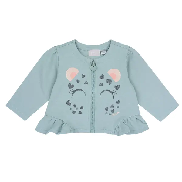 Cardigan copii Chicco cu fermoar, Verde deschis, 05588-66MFCO