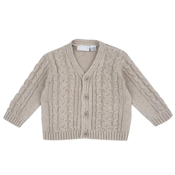 Cardigan copii Chicco tricotat, bej cu model, 07760-67MFCO