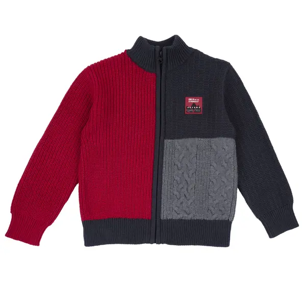 Cardigan copii Chicco tricotat, gri inchis, 07372-67MC