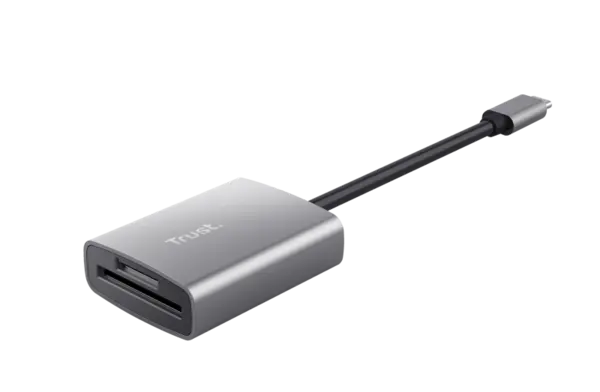 Cardreader USB-C Trust Dalyx Fast, gri Cardreader USB-C Trust Dalyx Fast, gri
