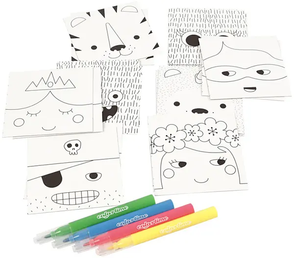 Carduri de memorie pentru colorat Creativ Company - 16 buc, c 4 markere