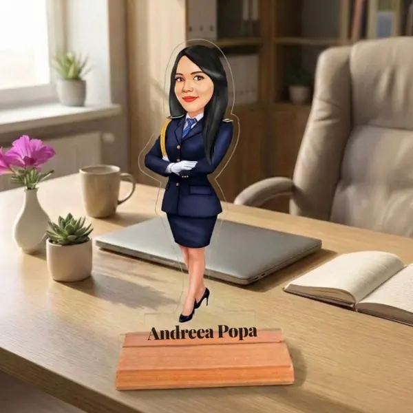 Caricatura pentru Jandarm - Statueta Personalizata tip Trofeu