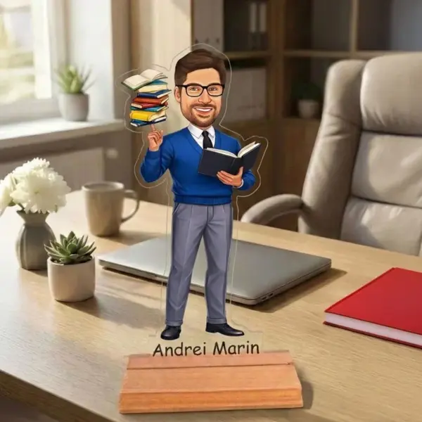 Caricatura pentru Profesor - Statueta Personalizata tip Trofeu