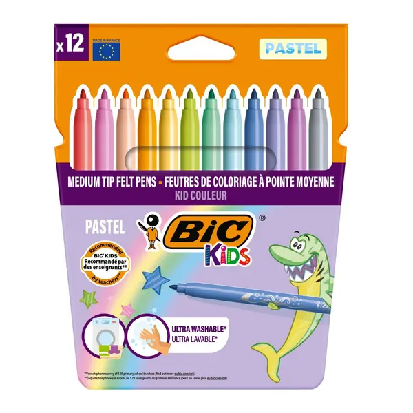 Carioca Bic Kid Couleur Pastel 12 cul.- engros