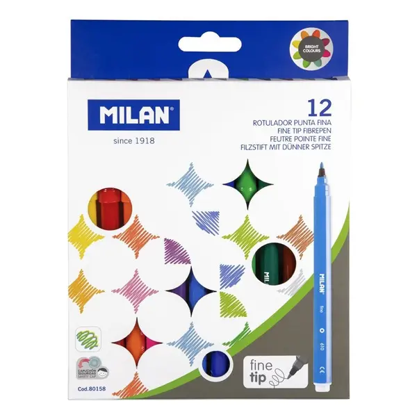 Carioci, 12 buc/set, varf 2mm, Milan