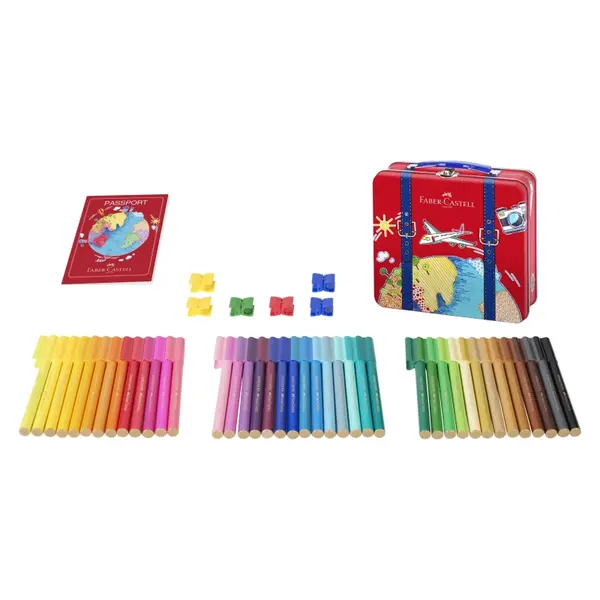 Carioci, 40 culori/set, Connector Valiza, Faber-Castell