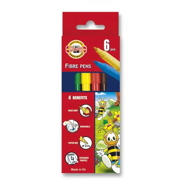 Carioci, 6 culori/set, Bees, Koh-i-noor