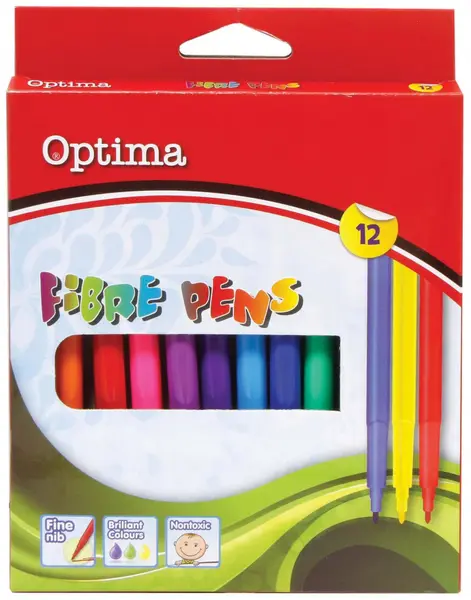 Carioci colorate Optima - 12 culori