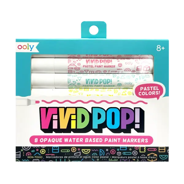 Carioci cu vopsea Vivid Pop! - set de 8, pastel