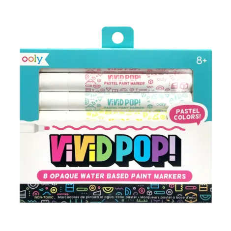 Carioci cu vopsea Vivid Pop! - set de 8, pastel