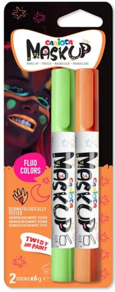 Carioci pictura pe față Carioca Mask up - Neon, verde și portocale