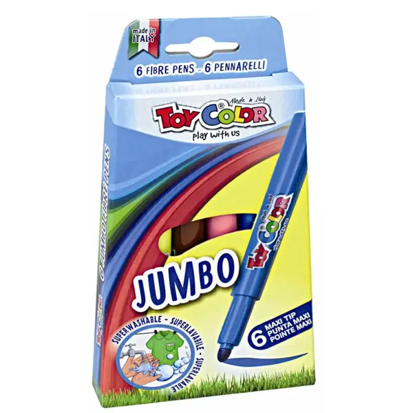 Carioci Toy Color Jumbo 6 culori Carioci Toy Color Jumbo 6 culori