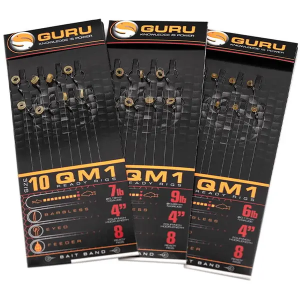 Carlige legate QM1 Redy Rig Bait Band nr.16 0.17mm 8buc