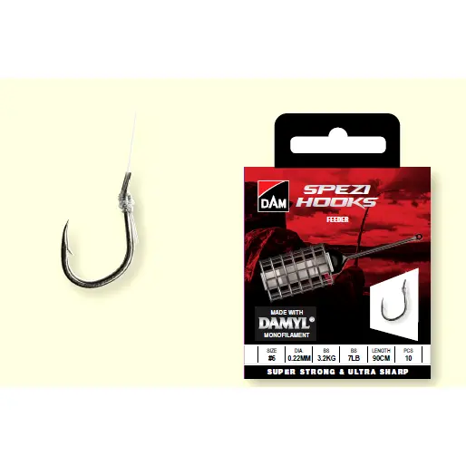Carlige legate Spezi Feeder Nr.8 0.20mm 90cm 10buc