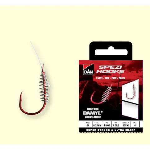 Carlige legate Spezi Paste Nr.10 0.18mm 80cm 4buc
