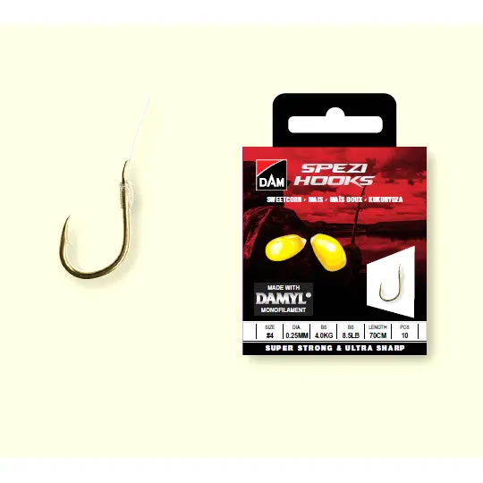 Carlige legate Spezi Sweetcorn Nr.6 0.22mm 70cm 10buc
