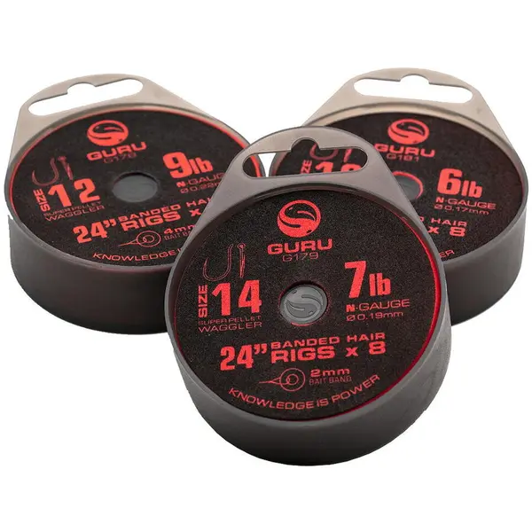 Carlige legate Super Pellet Waggler Bait Band nr.16 0.17mm 61cm 8buc