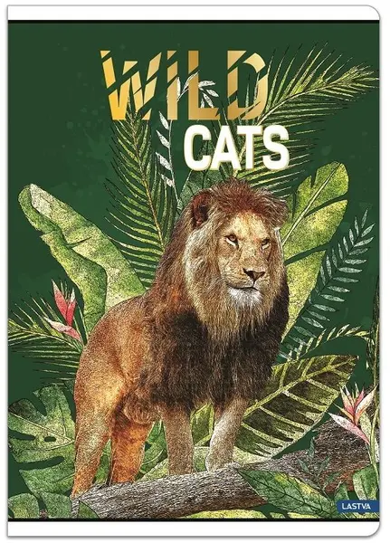 Carnet Lastva Wild Cats - A5, 52 de foi, randuri late, cu 2 campuri, sortiment