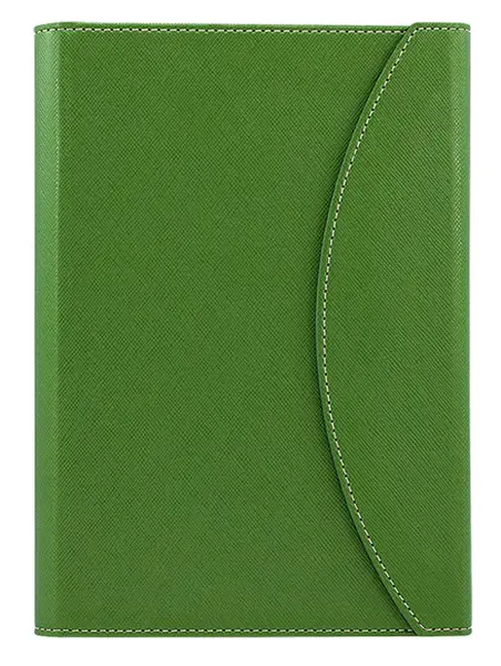 Carnetel in dosar din piele Alicante A5 - Verde inchis