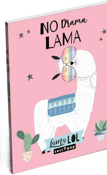 Carnetel Lizzy Card- Lama LOL, format A7