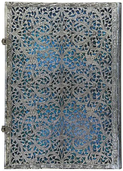Carnețel Paperblanks Silver Filigree - Maya Blue, Ultra, 120 de coli