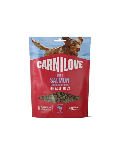 CARNILOVE Dog Soft Snack Salmon Small Bite 200g gustări moi pentru câini adulți, cu somon