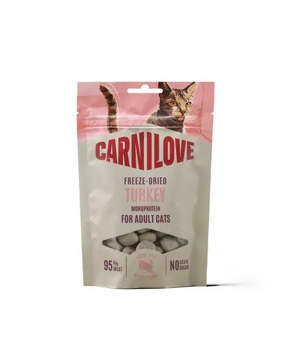 CARNILOVE Freeze-Dried Snack Turkey gustare pentru pisici, liofilizată 40 g