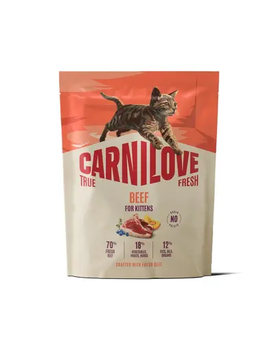 CARNILOVE True Fresh Cat Beef Kittens 400 g hrană pisoi de toate rasele, cu vită